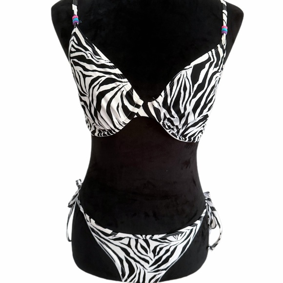 bamboo island Other - Bamboo Island- Swim Bikini- Zebra Print (Small bottoms/ D cup underwire top)